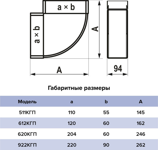 Изображение товара Колено воздуховода ERA 922КГП