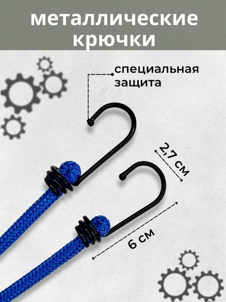Изображение товара Фиксатор багажа Мегакорд 8мм / 010649 (1.5м, синий)