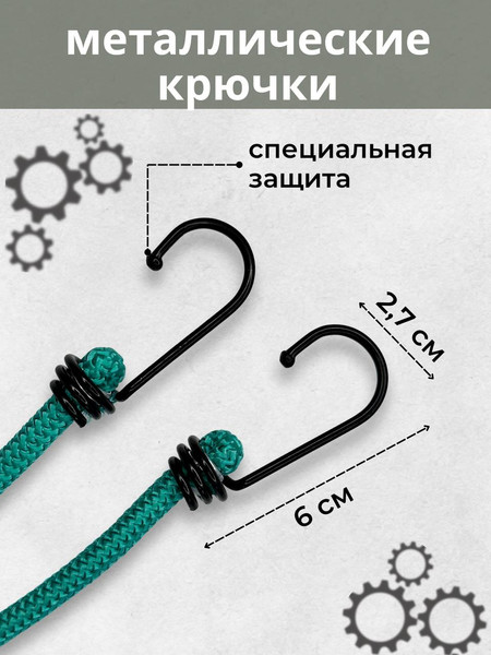 Изображение товара Фиксатор багажа Мегакорд 8мм / 010650 (1.5м, зеленый)
