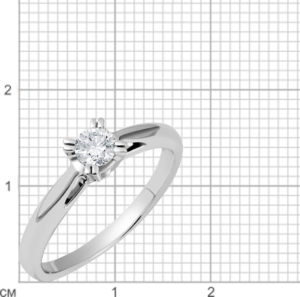 Изображение товара Кольцо из белого золота Кристалл CC09700226773 0002 (р.16, с фианитом)