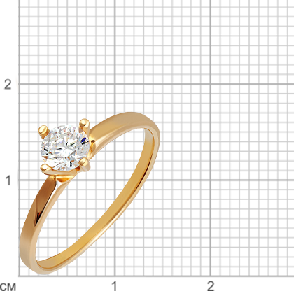 Изображение товара Кольцо из желтого золота Кристалл CI03700226773 0022 (р.16.5, с фианитом)