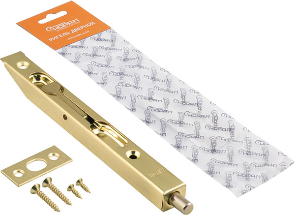 Изображение товара Шпингалет торцевой Нора-М Ригель 6 1/2" (матовое золото)