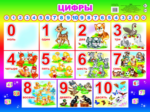 Изображение товара Развивающий плакат Леда Цифры, твердая обложка