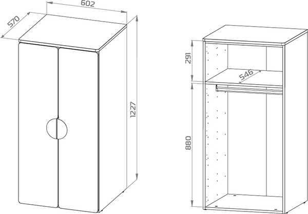 Изображение товара Шкаф Mebelain Пикси 120 (озорной василек)