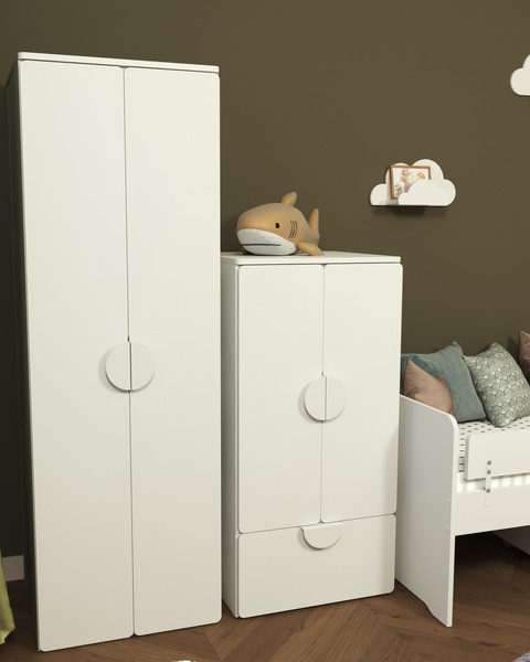 Изображение товара Шкаф Mebelain Пикси 120 Полка и выдвижной ящик (робкий подснежник)