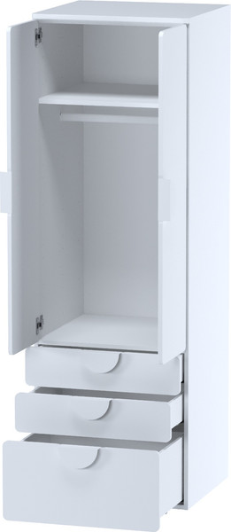 Изображение товара Шкаф Mebelain Пикси 180 Три выдвижных ящика и полка (робкий подснежник)