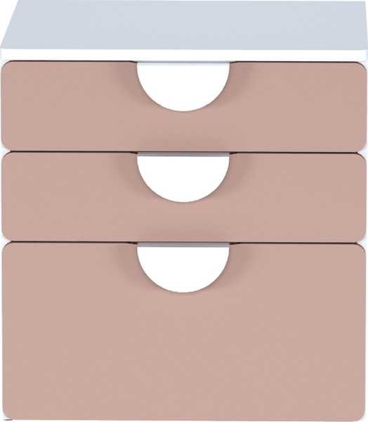 Изображение товара Комод Mebelain Пикси 3 ящика (мечтательный пион)