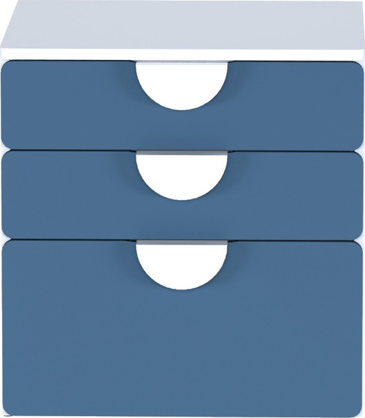 Изображение товара Комод Mebelain Пикси 3 ящика  (озорной василек)