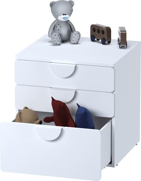 Изображение товара Комод Mebelain Пикси 3 ящика (робкий подснежник)