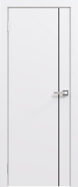Изображение товара Дверь межкомнатная Юни Эмаль Line 1 70x200 (белый/черный)