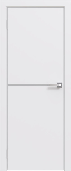 Изображение товара Дверь межкомнатная Юни Эмаль Line 7 60x200 (белый/черный)