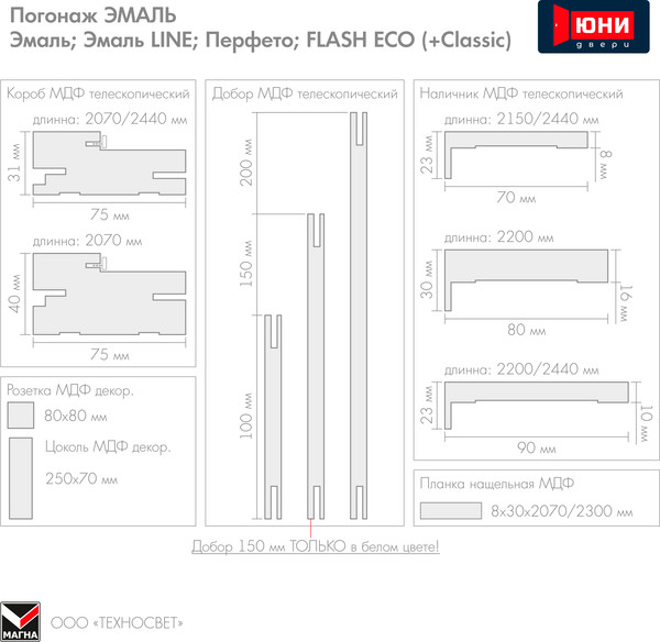 Изображение товара Дверь межкомнатная Юни Эмаль ПГ 31 80x200 (белый)