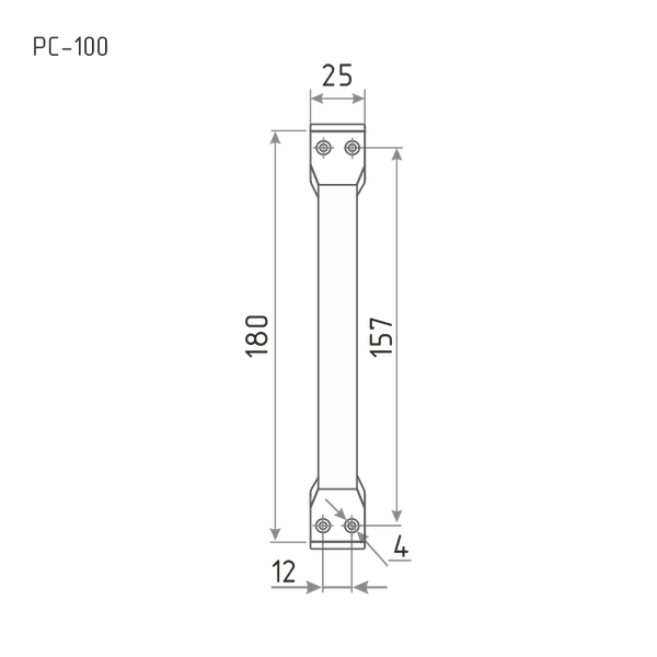 Изображение товара Ручка дверная Нора-М РС-100мм (старая бронза)