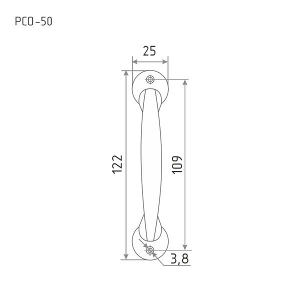 Изображение товара Ручка дверная Нора-М РСО-50мм (золотистый)