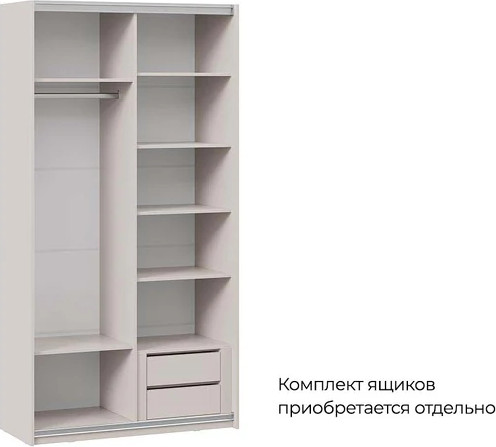 Изображение товара Шкаф-купе ТриЯ Оскар Тиффани Т2 1200 / 282708  (белая/кашемир/кашемир матовый)