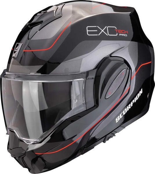Изображение товара Мотошлем Scorpion Exo Exo-Tech Evo Pro Commuta (2XL, черный/серебристый/красный)