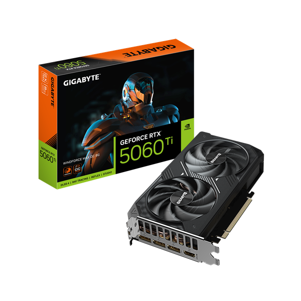 Изображение товара Видеокарта Gigabyte RTX 5060 Ti Windforce Max OC 16G (GV-N506TWF2MAX OC-16GD)