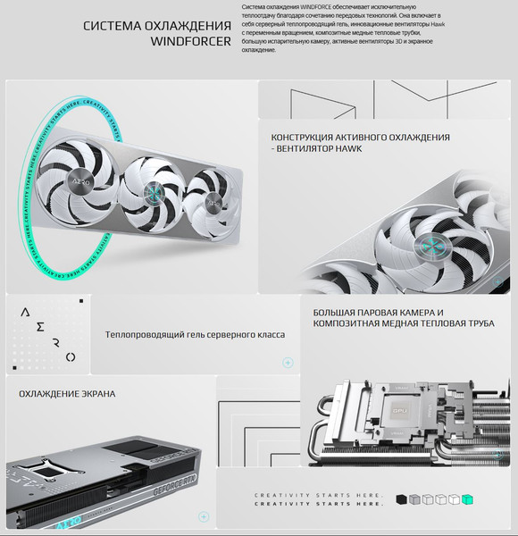 Изображение товара Видеокарта Gigabyte RTX 5080 Aero OC SFF 16G (GV-N5080AERO OC-16GD)