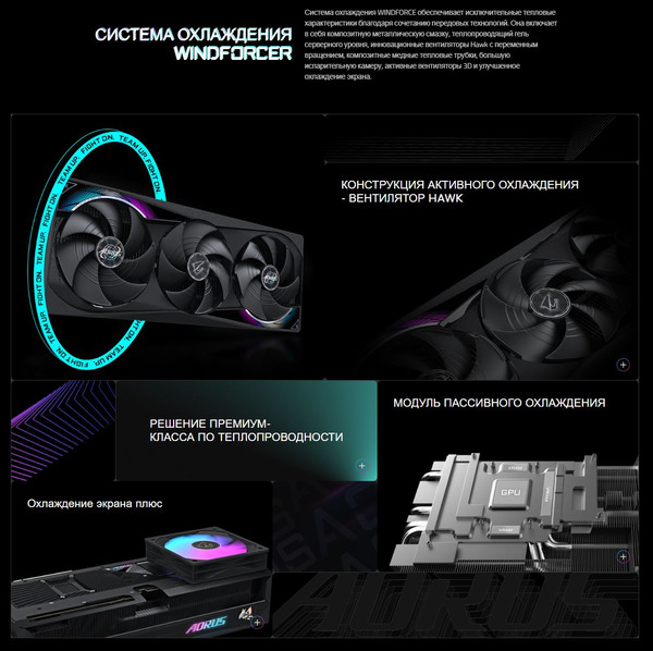 Изображение товара Видеокарта Gigabyte Aorus GeForce RTX 5080 Master 16G (GV-N5080AORUS M-16GD)