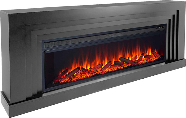 Изображение товара Каминокомплект Смолком Galaxy V60 Vision 60 LOG LED (серый графит/черный)