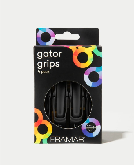 Изображение товара Набор зажимов для волос FRAMAR Gator Grips Black (4шт)
