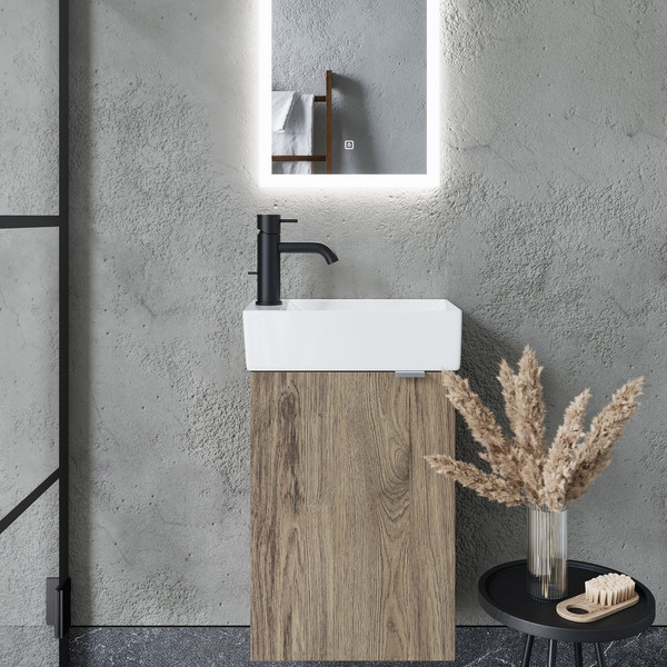 Изображение товара Тумба с умывальником Sancos Mini / MN35ECHL + CN5007 (дуб чарльстон)