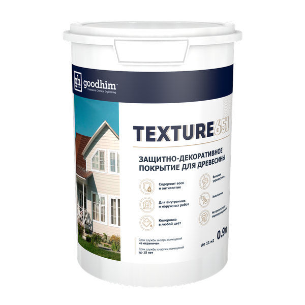 Изображение товара Защитно-декоративный состав GoodHim Texture 651 RAL Design 140 40 10 База С / 10572 (900мл)