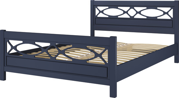 Изображение товара Двуспальная кровать Bravo Мебель Лоренса 160х200 (темный лазурный)