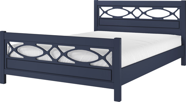 Изображение товара Двуспальная кровать Bravo Мебель Лоренса 160х200 (темный лазурный)