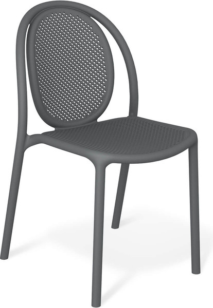 Изображение товара Обеденная группа Sheffilton SHT-DS304 (темно-серый/молочный/черный пластик/верзалит)