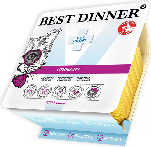 Изображение товара Влажный ветеринарный корм для кошек Best Dinner Vet Profi Urinary Паштет с ягненком (100г)