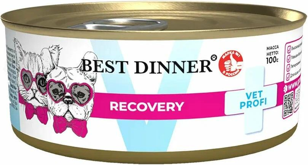 Изображение товара Влажный ветеринарный корм для собак Best Dinner Vet Profi Recovery (100г)