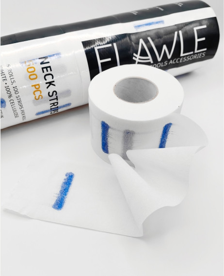 Изображение товара Воротник парикмахерский Flawle Neckstrips 5x100 FL322 White