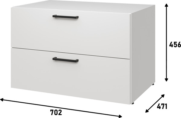 Изображение товара Комплект выдвижных ящиков Mio Tesoro Tandem 2S (белый)