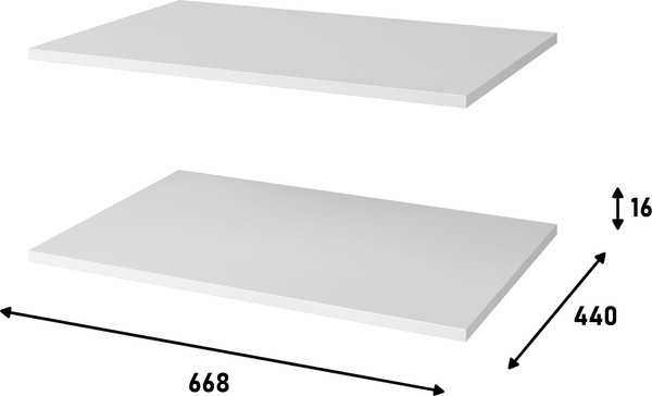 Изображение товара Комплект полок для корпусной мебели Mio Tesoro Tandem 2D (белый)