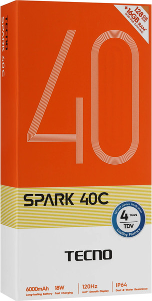 Изображение товара Смартфон Tecno Spark 40C 4GB/128GB (Veil White)