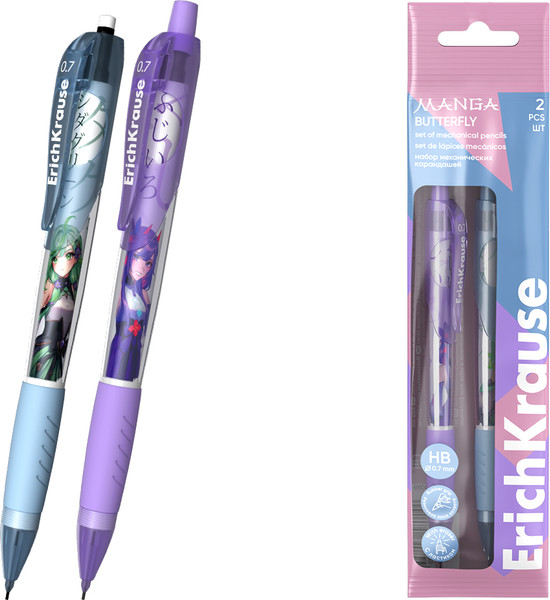 Изображение товара Набор механических карандашей Erich Krause Butterfly Manga / 64089 (2шт)