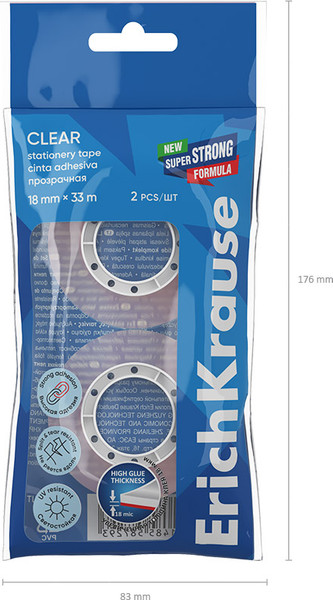 Изображение товара Скотч Erich Krause Clear / 58729 (2шт)