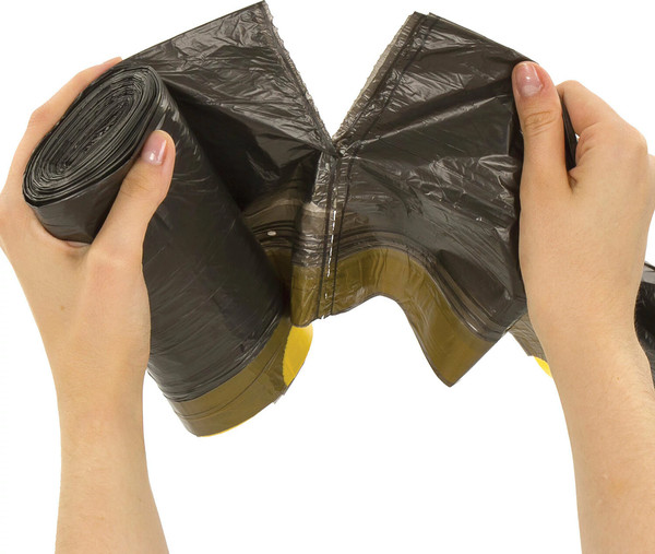 Изображение товара Пакеты для мусора Офисмаг 60л 15мкм с завязками / 601398 (20шт, черный)