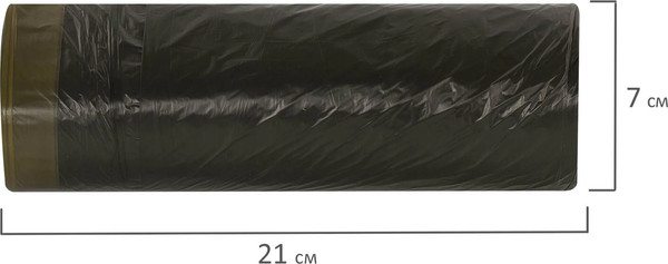 Изображение товара Пакеты для мусора Офисмаг 60л 15мкм с завязками / 601398 (20шт, черный)
