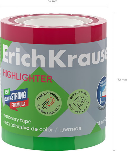 Изображение товара Скотч Erich Krause Highlighter / 63579 (3шт)