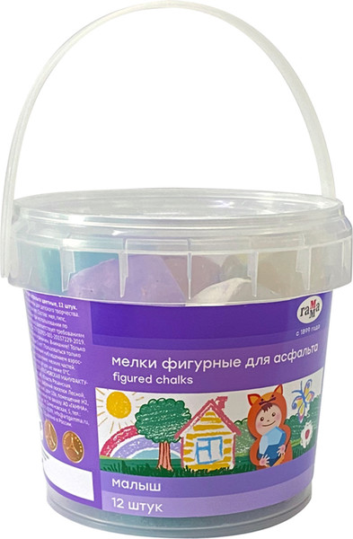 Изображение товара Набор мела канцелярского ГАММА Малыш / 150220218 (12шт)