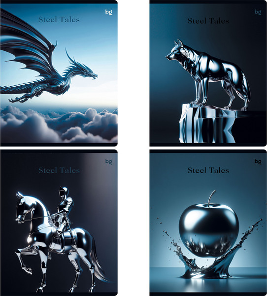 Изображение товара Тетрадь BG Сталь / Т5ск48_лм_вл_к 63537 (48л, клетка, матовая ламинация, выборочный лак)