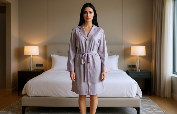 Изображение товара Халат Primavelle Ronico Tencel / 61846262-M/L (серо-розовый)