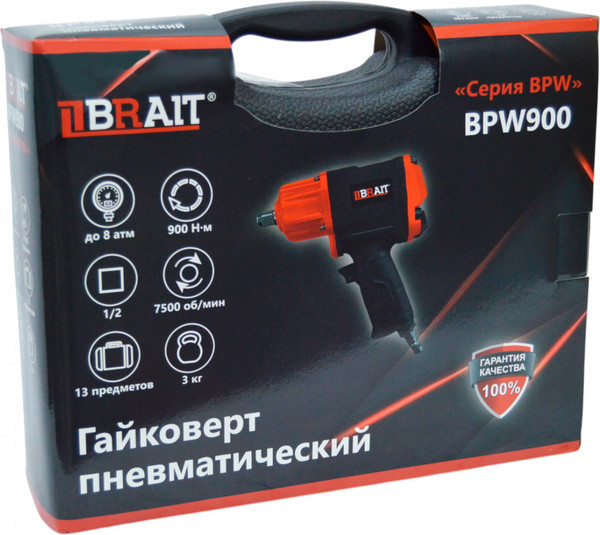 Изображение товара Пневмогайковерт Brait BPW900 / 20.03.004.116