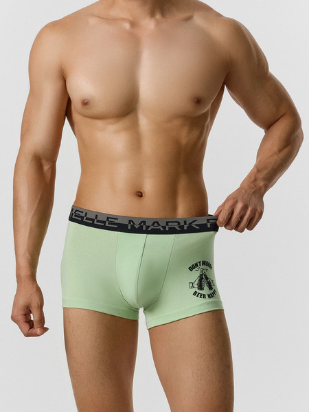 Изображение товара Комплект мужских трусов Mark Formelle 411215-2 (р.98-108, зеленая дымка/пиво на светло-сером)