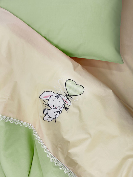 Изображение товара Комплект постельный для малышей Primavelle Bunny с бортиками и кармашком / 115124291-22B (светло-зеленый)
