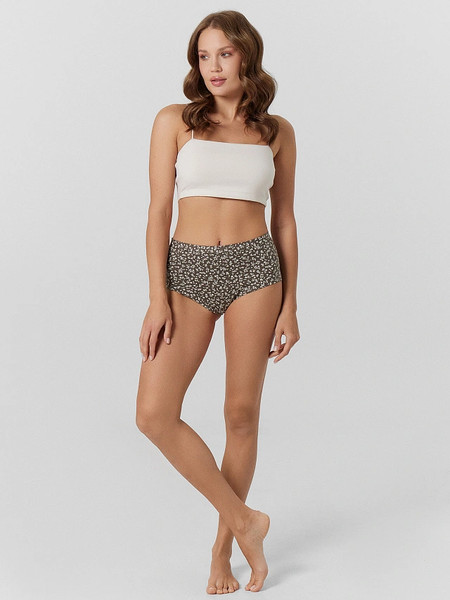 Изображение товара Трусы женские Mark Formelle 412423 (р.118, молочные цветочки на зеленом)