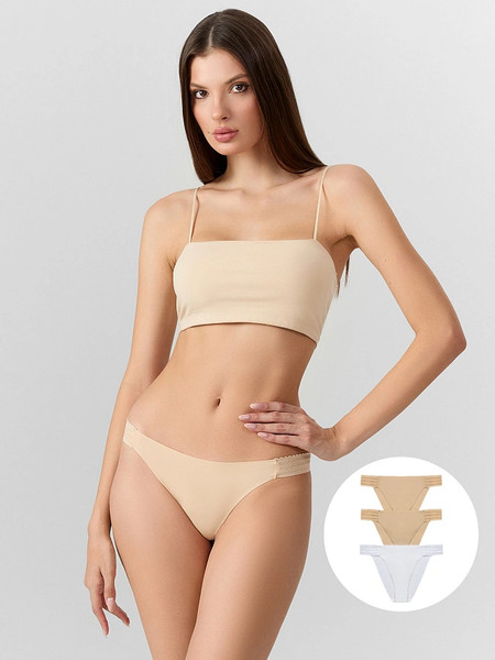 Изображение товара Комплект женских трусов Mark Formelle 412567-3 (р.90, бежевый-2)