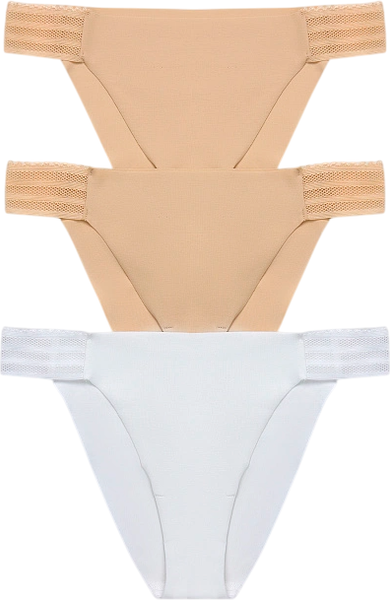 Изображение товара Комплект женских трусов Mark Formelle 412567-3 (р.102, бежевый-2)